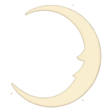 crescent moon in a starry sky  sticker