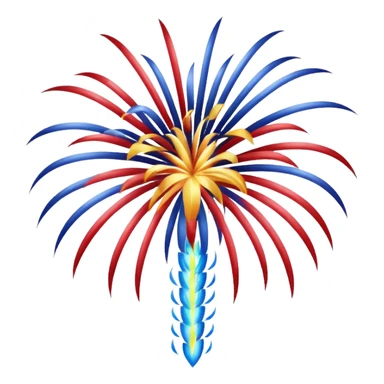 July fireworks sticker