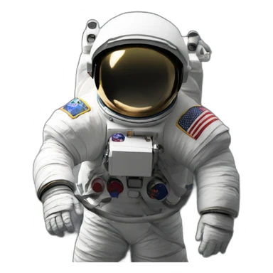 Astronaut on moon sticker