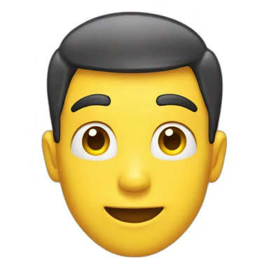 Smile yellow face open eyes 1 raised eyebrow sticker