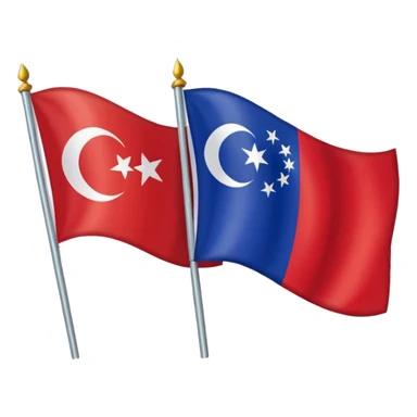 Emoji of half flag of philippines and turkey sticker
