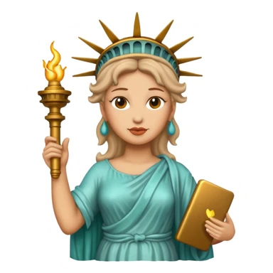 Lady Liberty with light skin sticker