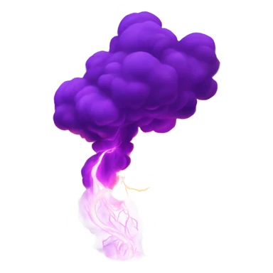 Fire with a cloud and a purple Lightning  sticker