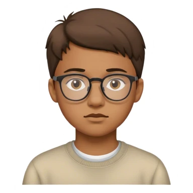 teenager with glasses and has down sticker