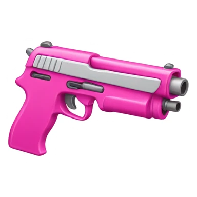 Pink cute gun sticker