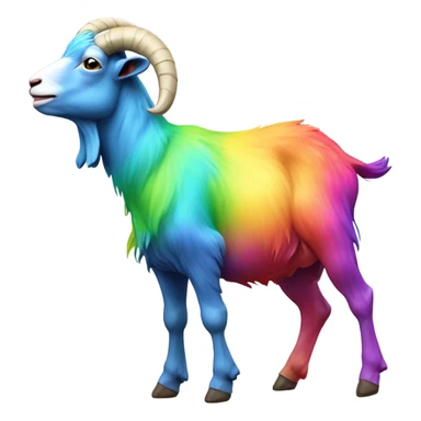 Goat farting rainbow  sticker