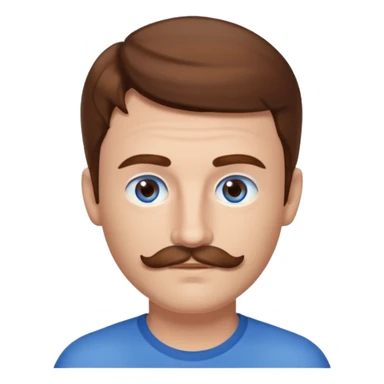 Benson Boone (b.2002) with brown hair and thin mustache sticker