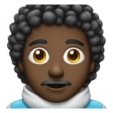 black man with star eyes and watery mouth sticker