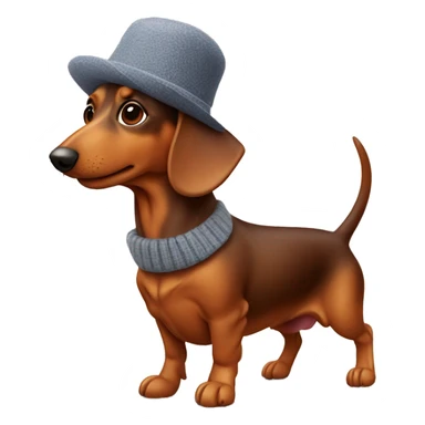 Sausage dog wearing a hat sticker