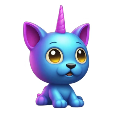 github octocat neon unicorn sticker