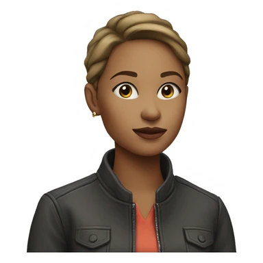 stylish young woman in jacket sticker