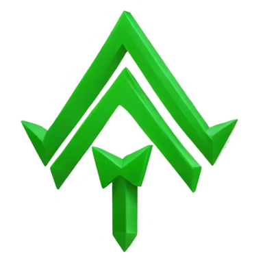 simple green arrow up sticker