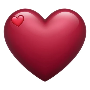Burgundy heart sticker