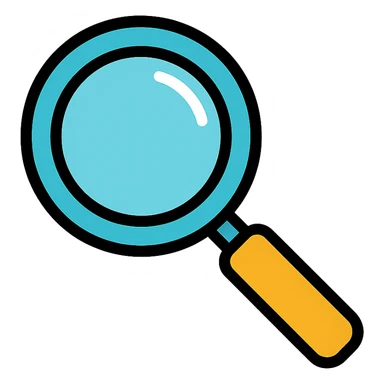 magnifying glass sticker