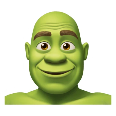 Shrek in a pool sticker