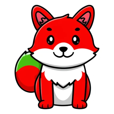 silly animal with Italian flag colors sticker