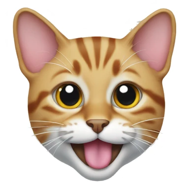 cat sticking its tongue out sticker
