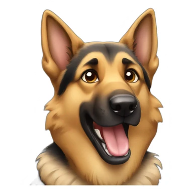 growling German Shepherd sticker