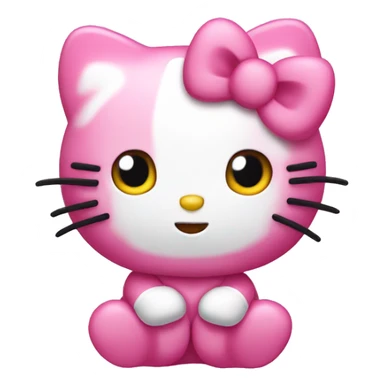 hello kitty with hearts sticker