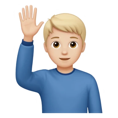teen boy from behind waving to his parents sticker