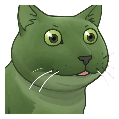 Fat cat sticker