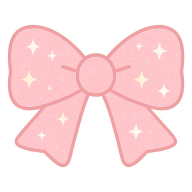 a glitter bow with shimmering texture, elegant and festive sticker