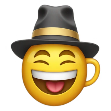 laughing face with beer hat sticker