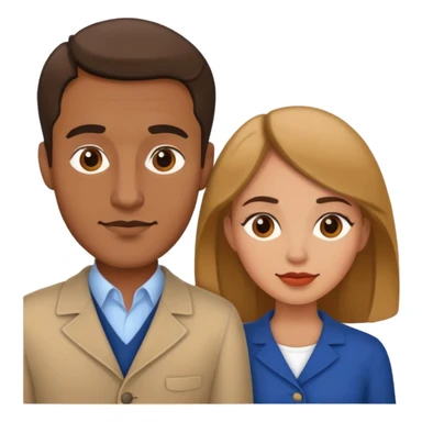 French man and woman sticker