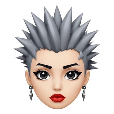 Woman with gray Mohawk  sticker