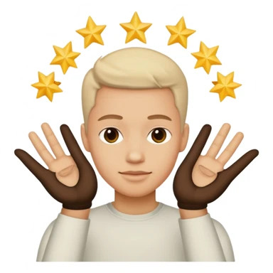 signe du rappeur jul avec les mains  sticker