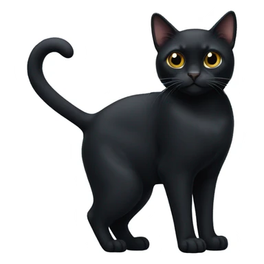 Bombay black cat with a small white spot on his chest sticker