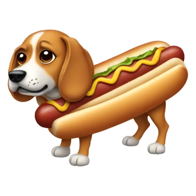hot dog in dog costume  sticker