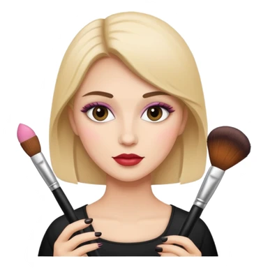 Holding make up brushes sticker