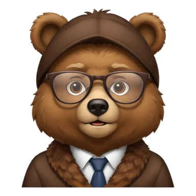 Professor bear sticker