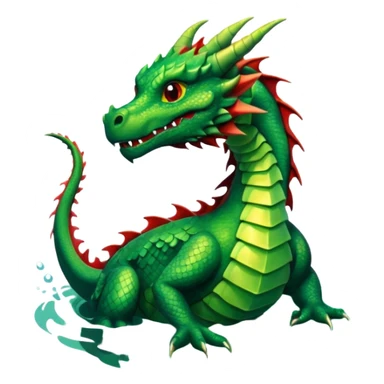 dragon in the waterrrrr sticker