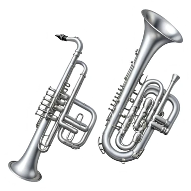 trumpet with saxophone sticker