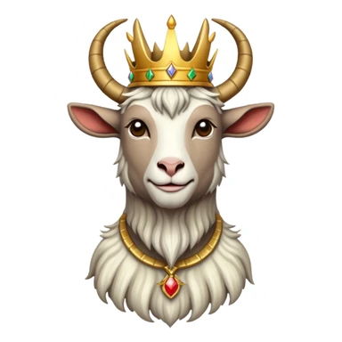 Goat king in pixel art sticker
