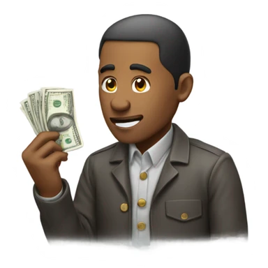 men counting money sticker