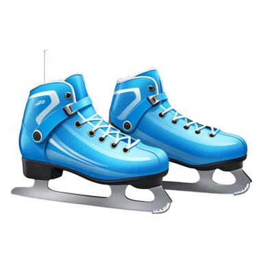 An icon showing a pair of speed skates gliding on an icy track, leaving sharp trails. The background features a grand speed skating arena with spectators, bright lights, and a winter landscape visible through the open structure. Transparent background enhances the dynamic motion. sticker