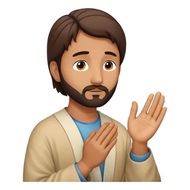 Pakistani man praying to Jesus  sticker