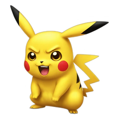angry pikachu sticker