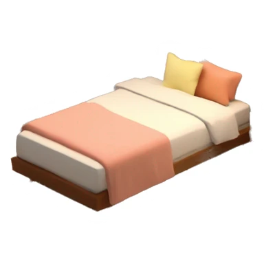 isometric-3d-cute-small-bedroom--mid-century modern-interior sticker
