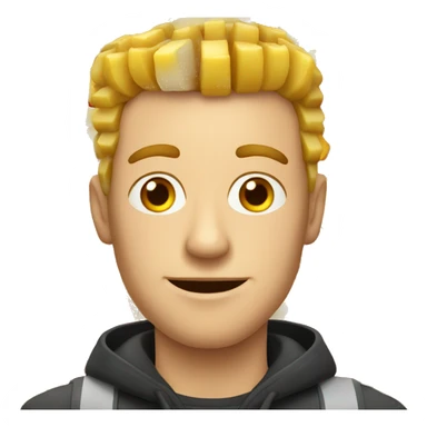 Belgian guy with French fries sticker