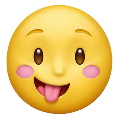 standard yellow emoji face leaning in for a kiss eyes rolled back tongue out playful sticker