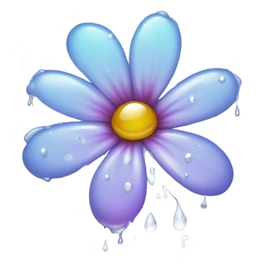the flower is crying sticker
