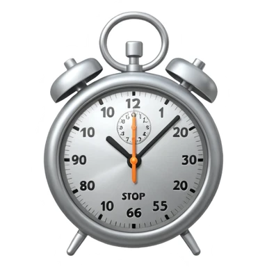 timer stop clock analog 3d sticker