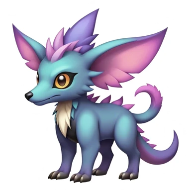 cool colorful dark pastel edgy fantasy animal hybrid Fakemon full body sticker