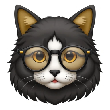 Un gato con gafas sticker