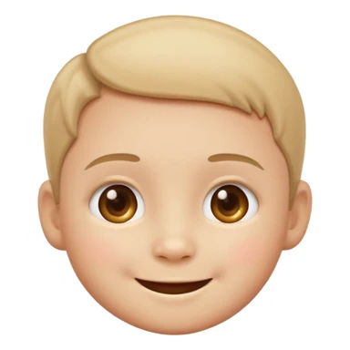apple style emoji of a kid, friendly expression sticker
