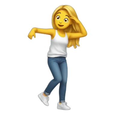 une fille qui dab sticker